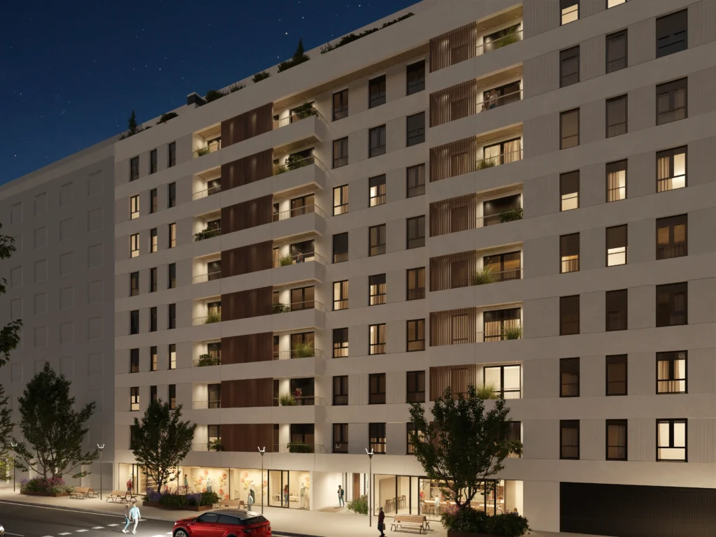 8_FACHADA DELANTERA_nocturna